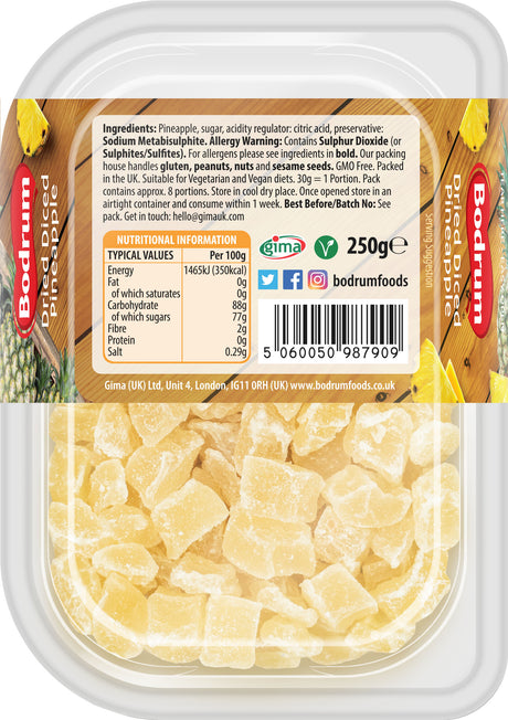 Bodrum Diced Pineapples 250g