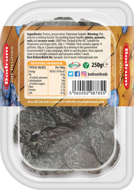 Bodrum Whole Prunes 250g