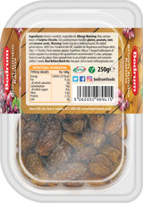 Packaged dried figs with Bodrum Foods label and nutritional information.