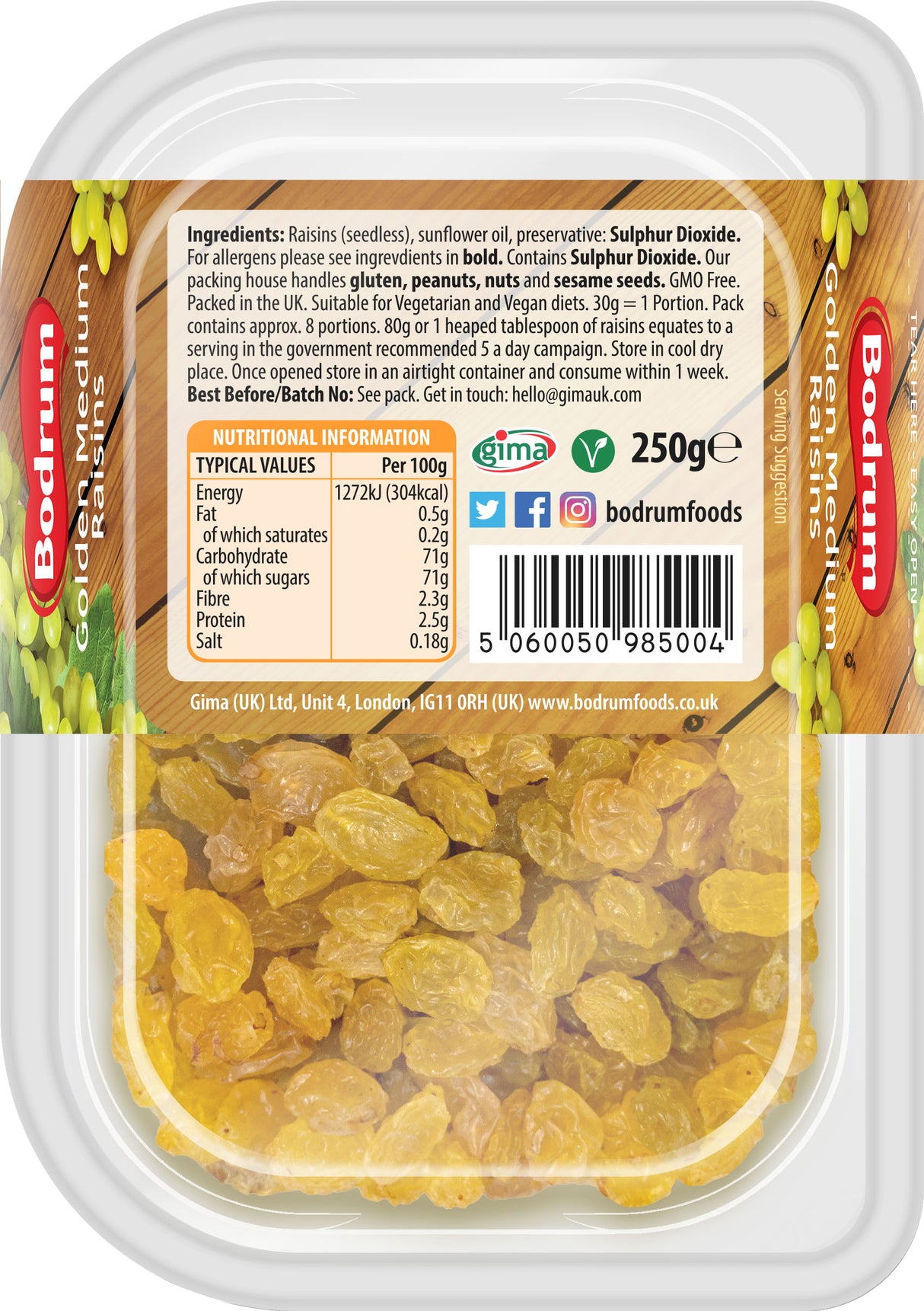 Bodrum Medium Golden Raisins 250g