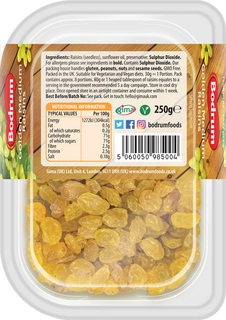 Bodrum Medium Golden Raisins 250g