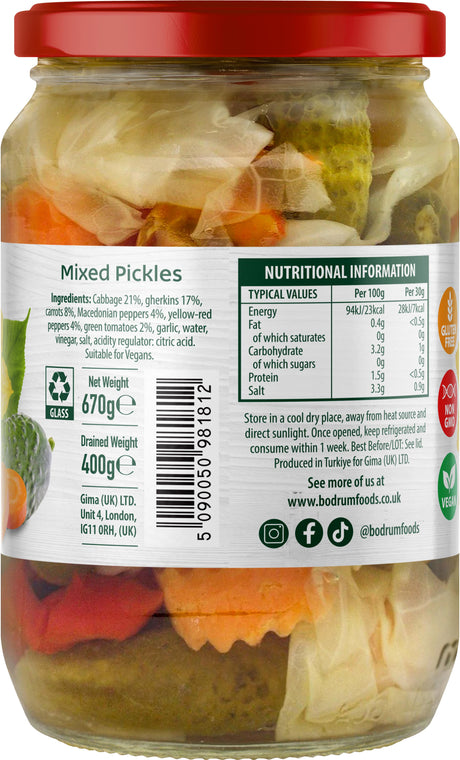 Bodrum Pickled Vegetables Mix 670g