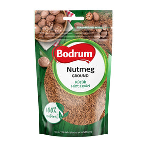 Packaging of Bodrum ground nutmeg on a white background