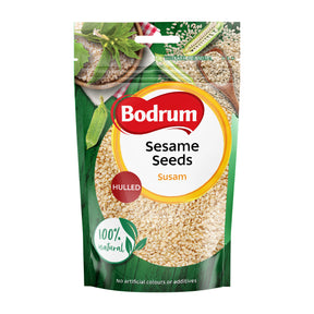 Packaging of Bodrum Sesame Seeds with green background