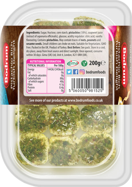 Bodrum Pistachio Rich Sultan Delight 200g