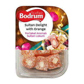 Packaged Sultan Delight with Orange by Bodrum on a white background