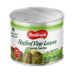 Can of Bodrum Stuffed Vine Leaves on a white background