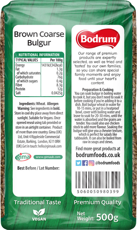 Bodrum Coarse Brown Bulgur 500g