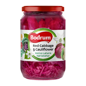 Jar of Bodrum Red Cabbage & Cauliflower on a white background