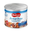Can of Bodrum Borlotti Beans on a white background