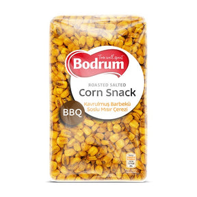 Packaged corn snack with Bodrum branding on a white background