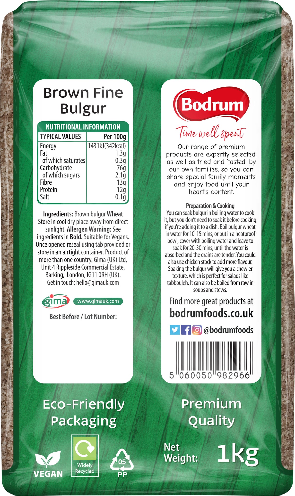 Bodrum Fine Brown Bulgur 1kg