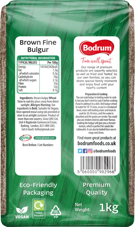 Bodrum Fine Brown Bulgur 1kg