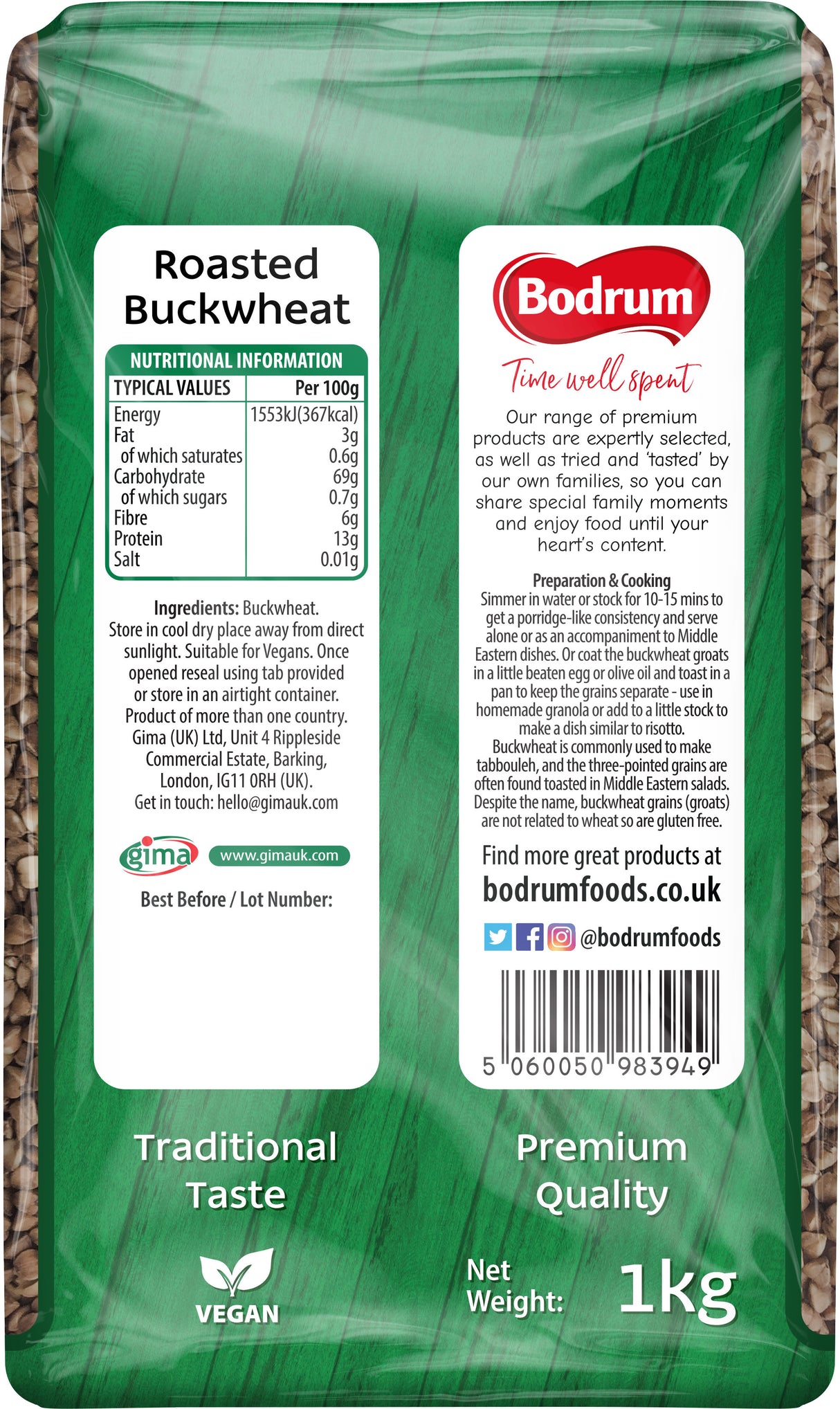 Bodrum Roasted Buckwheat 1kg