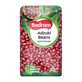 Packaging of Bodrum Adzuki Beans on a white background