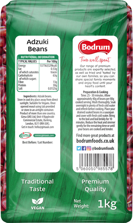 Bodrum Adzuki Beans 1kg