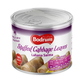 Can of Bodrum Stuffed Cabbage Leaves on a white background