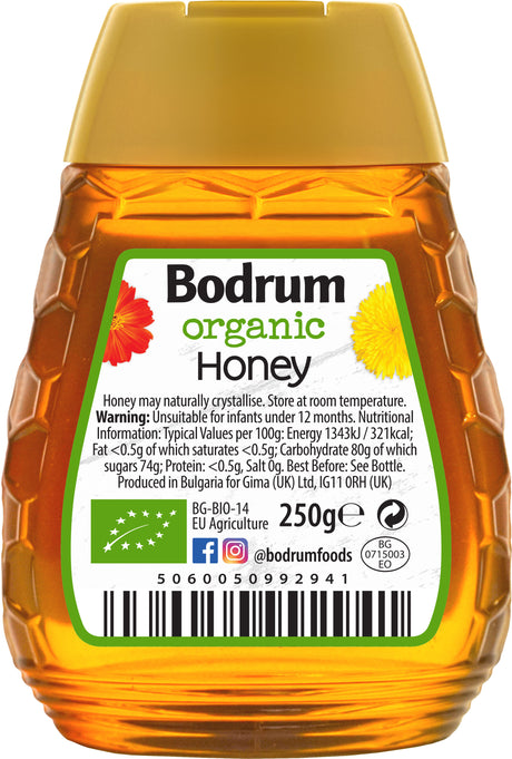 Bodrum Organic Squeezable Honey 250g