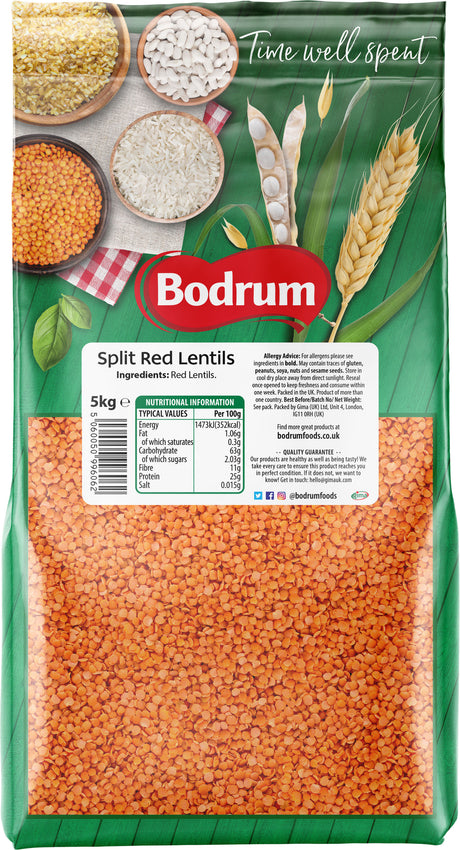 Bodrum Split Red Lentils 5kg