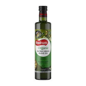 Bodrum Organic Extra Virgin Olive Oil bottle on a white background