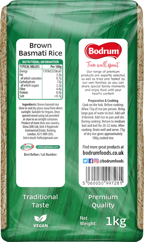 Bodrum Brown Basmati Rice 1kg