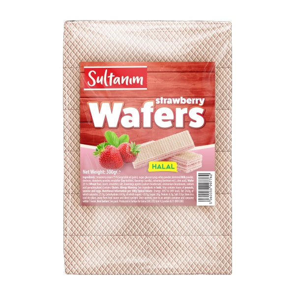 Sultanim  Wafers with Strawberry Cream Filling 300g