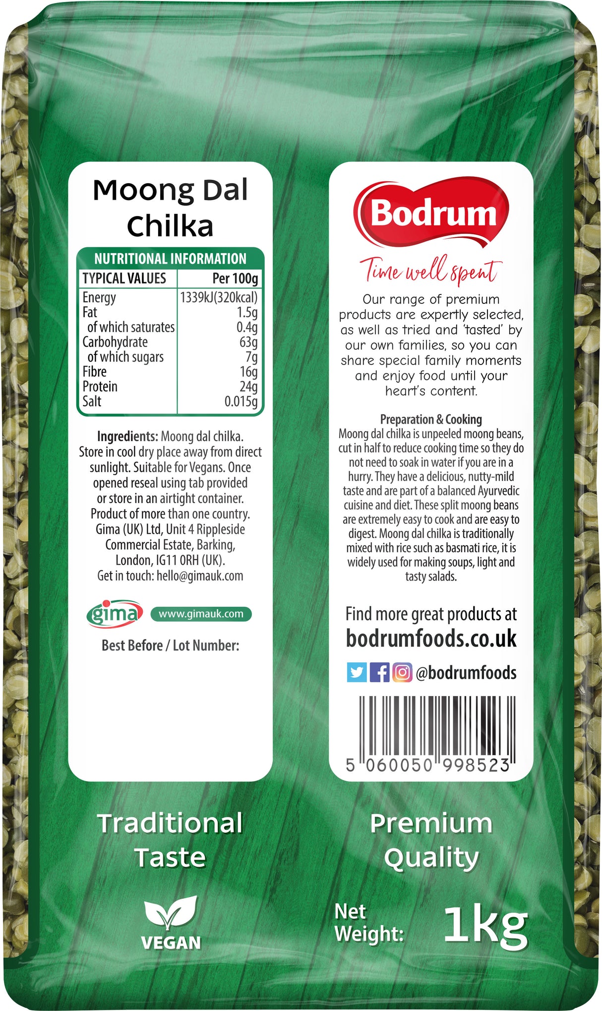 Bodrum Moong Dal Chilka 1kg