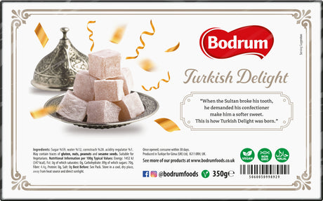 Bodrum Luxury Plain Turkish Delight 350g
