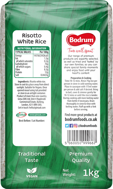 Bodrum Risotto White Rice 1kg