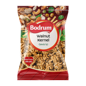 450g pack of Bodrum Foods Walnut Kernels, premium raw whole halves for salads and baking