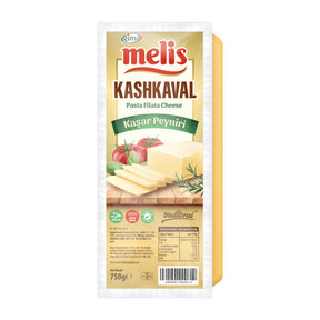 Melis Kashkaval cheese package on a white background