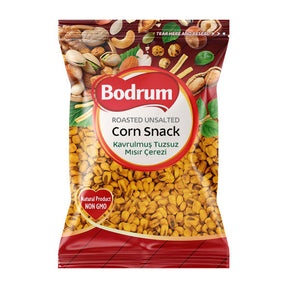 Packaged corn snack with Bodrum brand on a white background