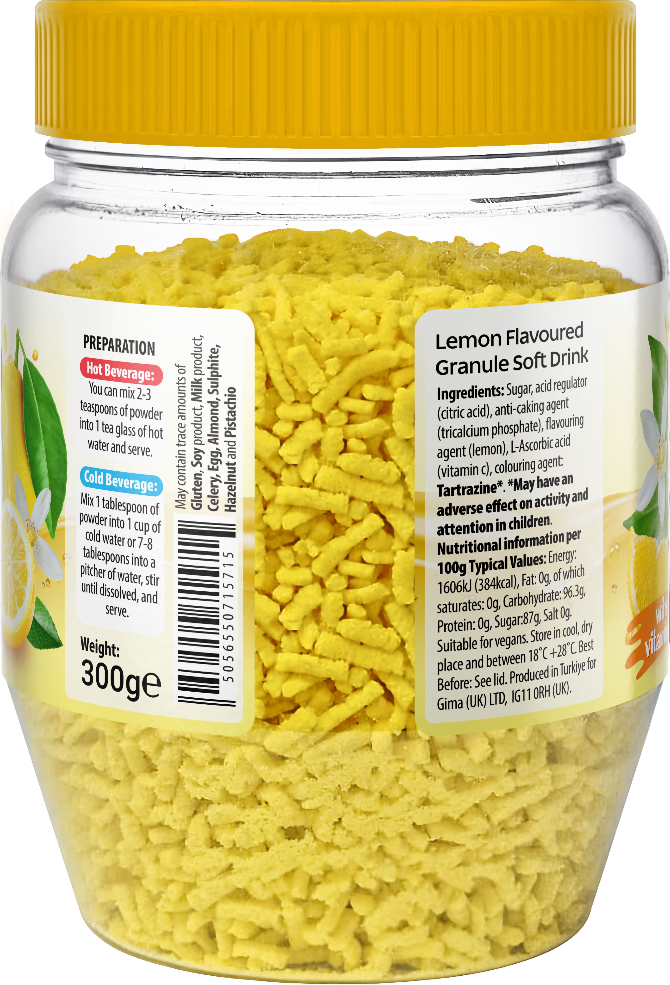 Bodrum Lemon Flavoured Instant Drink 300g - Refreshing Oralet Mix