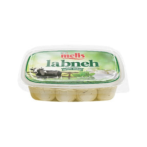 Packaged labneh with mint by melis on a white background