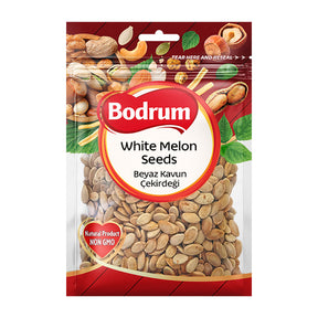 Packaging of Bodrum White Melon Seeds with a red and white design.