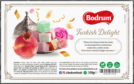 Bodrum Luxury Turkish Delight Red Mix 350g