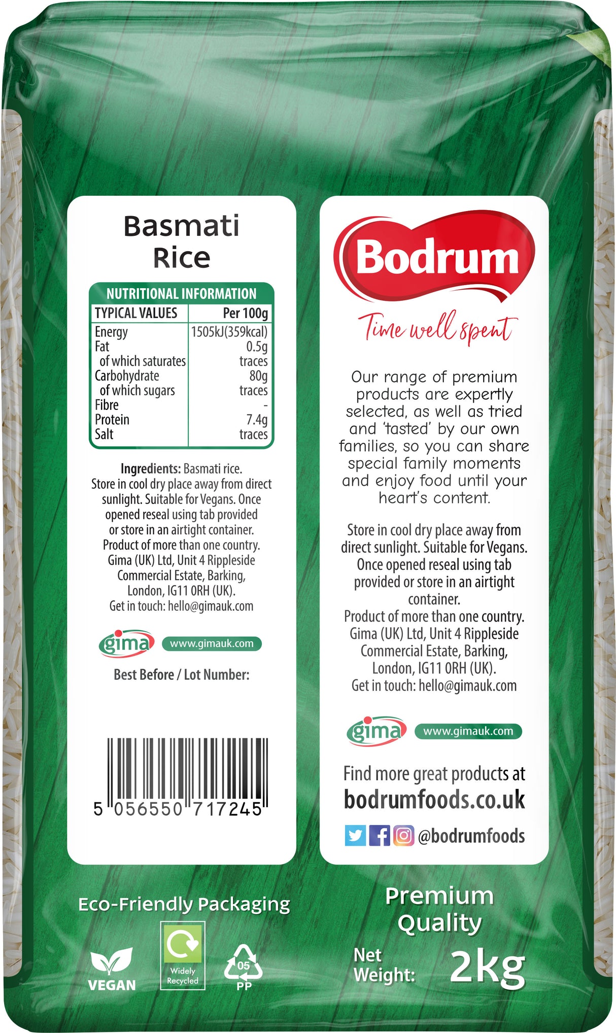 Bodrum Basmati Rice 2kg