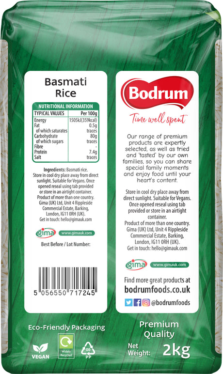 Bodrum Basmati Rice 2kg