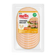 Packaged chicken breast with Melis branding on a white background