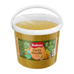 Bucket of Bodrum Curry Powder on a white background