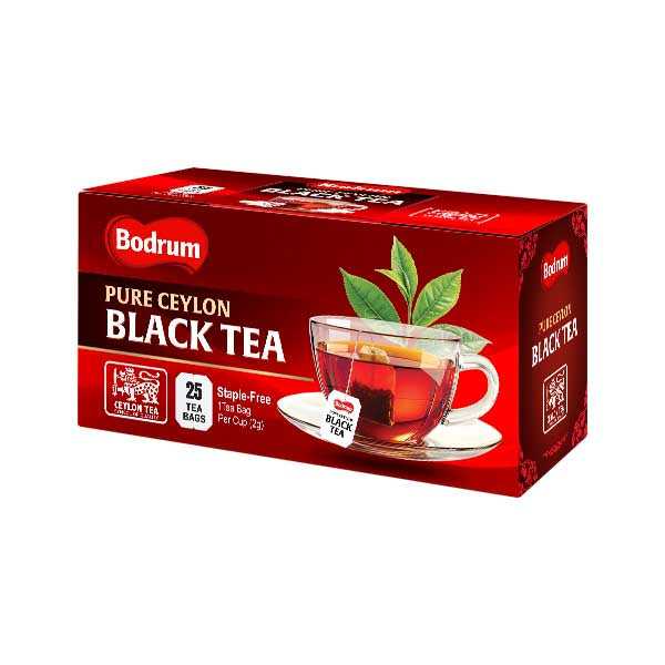 Bodrum Pure Ceylon Black Tea packaging on a white background