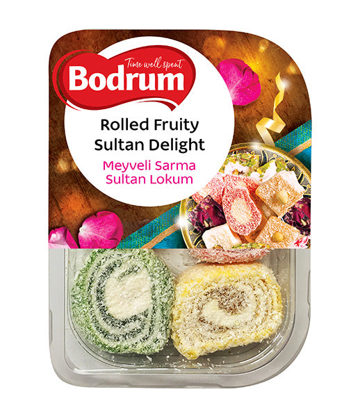 Bodrum Rolled Fruity Sultan Turkish Delight 200g