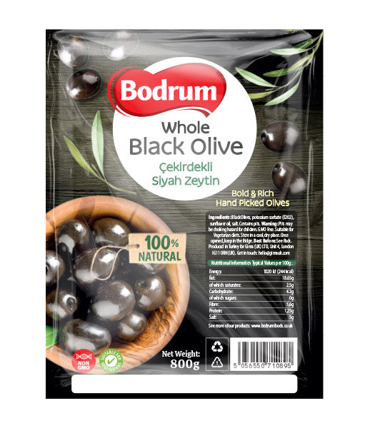 Bodrum Vacuum Black Olives Konfit 800g