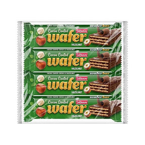 Packaging of Saltyman wafer bars with green and white design