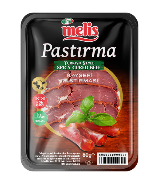 Melis Pastirma Turkish Style Spicy Cured Beef 80g