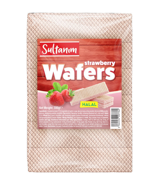Sultanim  Wafers with Strawberry Cream Filling 300g