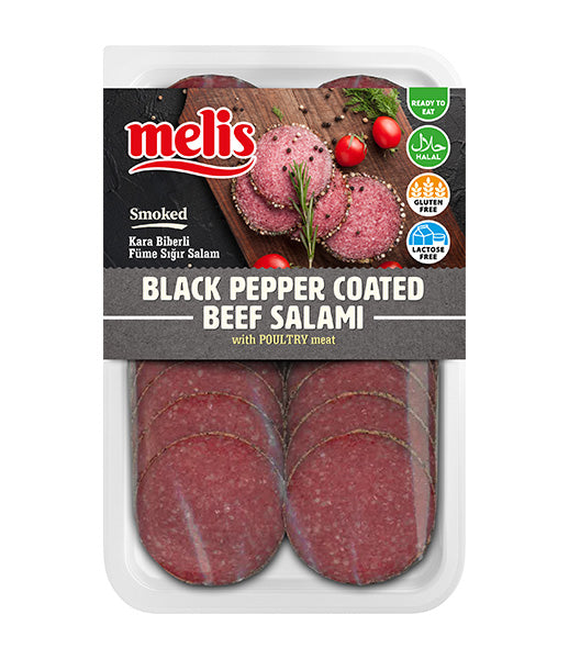 Melis Smoked Beef Salami with Black Pepper Coating 80g