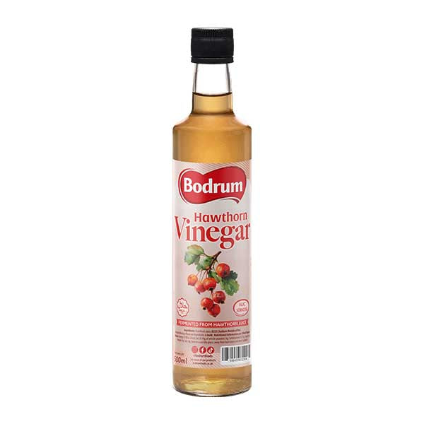 500ml glass bottle of Bodrum Hawthorn Vinegar, traditionally fermented Alıç Sirkesi for heart health