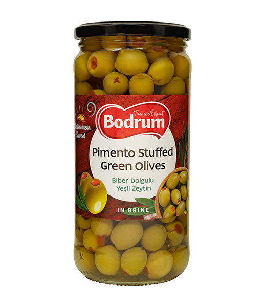 Bodrum Green Olives Stuffed with Pepper Paste 680g