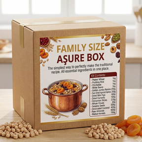 Family size Assure Box with ingredients on a kitchen counter